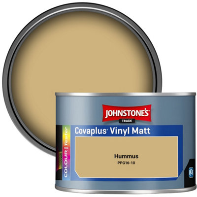 Johnstone's Trade Covaplus Vinyl Matt Walls & Ceilings Emulsion Paint Hummus (Ppg16-10) 350Ml Tester Pot from B&Q
