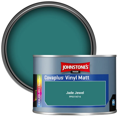 Johnstone's Trade Covaplus Vinyl Matt Walls & Ceilings Emulsion Paint Jade Jewel (Ppg1147-6) 350Ml Tester Pot from B&Q