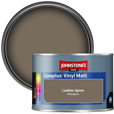 B&Q -  Covaplus Vinyl Matt Walls & Ceilings Emulsion Paint Leather Apron (Ppg1020-6) 350Ml Tester Pot