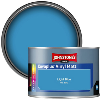 Johnstone's Trade Covaplus Vinyl Matt Walls & Ceilings Emulsion Paint Light Blue (Ral 5012) 350Ml Tester Pot from B&Q
