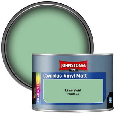 Johnstone's Trade Covaplus Vinyl Matt Walls & Ceilings Emulsion Paint Lime Swirl (Ppg1226-4) 350Ml Tester Pot from B&Q