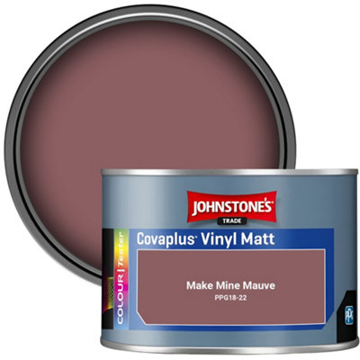 Johnstone's Trade Covaplus Vinyl Matt Walls & Ceilings Emulsion Paint Make Mine Mauve (Ppg18-22) 350Ml Tester Pot from B&Q