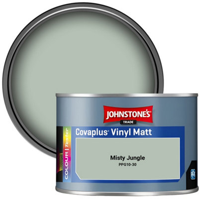 Johnstone's Trade Covaplus Vinyl Matt Walls & Ceilings Emulsion Paint Misty Jungle (Ppg10-30) 350Ml Tester Pot from B&Q