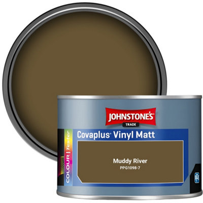 Johnstone's Trade Covaplus Vinyl Matt Walls & Ceilings Emulsion Paint Muddy River (Ppg1098-7) 350Ml Tester Pot from B&Q