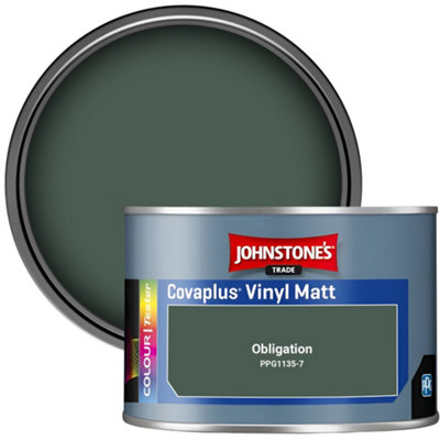 Johnstone's Trade Covaplus Vinyl Matt Walls & Ceilings Emulsion Paint Obligation (Ppg1135-7) 350Ml Tester Pot from B&Q