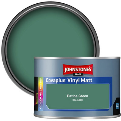 Johnstone's Trade Covaplus Vinyl Matt Walls & Ceilings Emulsion Paint Patina Green (Ral 6000) 350Ml Tester Pot from B&Q