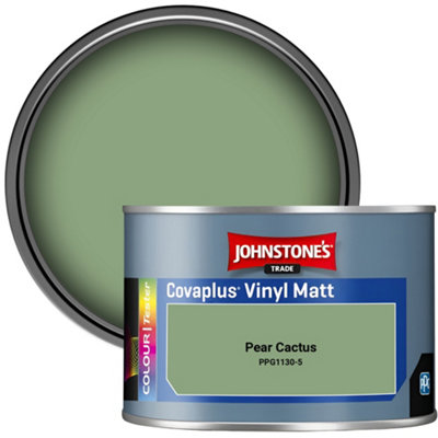 Johnstone's Trade Covaplus Vinyl Matt Walls & Ceilings Emulsion Paint Pear Cactus (Ppg1130-5) 350Ml Tester Pot from B&Q