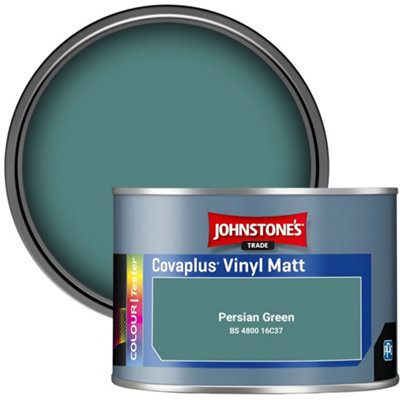 B&Q -  Covaplus Vinyl Matt Walls & Ceilings Emulsion Paint Persian Green (16C37) 350Ml Tester Pot