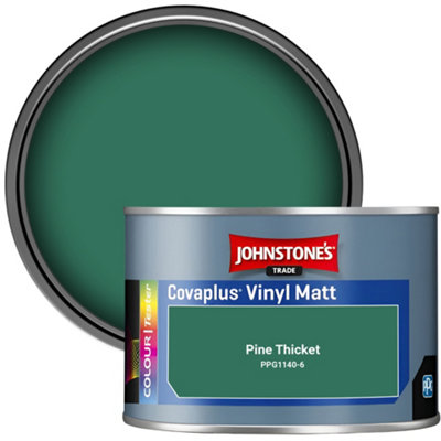Johnstone's Trade Covaplus Vinyl Matt Walls & Ceilings Emulsion Paint Pine Thicket (Ppg1140-6) 350Ml Tester Pot from B&Q