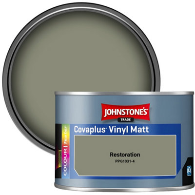 Johnstone's Trade Covaplus Vinyl Matt Walls & Ceilings Emulsion Paint Restoration (Ppg1031-4) 350Ml Tester Pot from B&Q