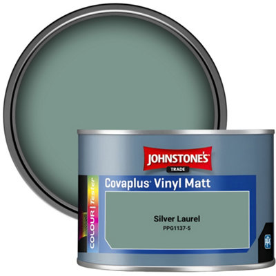 Johnstone's Trade Covaplus Vinyl Matt Walls & Ceilings Emulsion Paint Silver Laurel (Ppg1137-5) 350Ml Tester Pot from B&Q