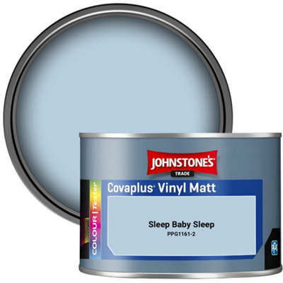 Johnstone's Trade Covaplus Vinyl Matt Walls & Ceilings Emulsion Paint Sleep Baby Sleep (Ppg1161-2) 350Ml Tester Pot from B&Q