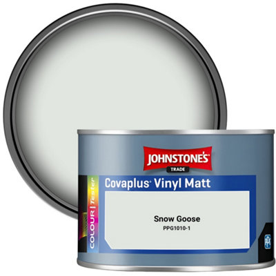 Johnstone's Trade Covaplus Vinyl Matt Walls & Ceilings Emulsion Paint Snow Goose (Ppg1010-1) 350Ml Tester Pot from B&Q