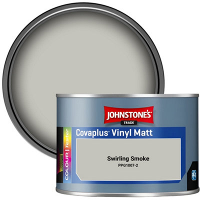 Johnstone's Trade Covaplus Vinyl Matt Walls & Ceilings Emulsion Paint Swirling Smoke (Ppg1007-2) 350Ml Tester Pot from B&Q