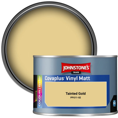 Johnstone's Trade Covaplus Vinyl Matt Walls & Ceilings Emulsion Paint Tainted Gold (Ppg11-02) 350Ml Tester Pot from B&Q