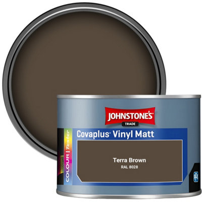Johnstone's Trade Covaplus Vinyl Matt Walls & Ceilings Emulsion Paint Terra Brown (Ral 8028) 350Ml Tester Pot from B&Q