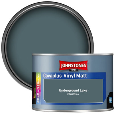 Johnstone's Trade Covaplus Vinyl Matt Walls & Ceilings Emulsion Paint Underground Lake (Ppg1035-6) 350Ml Tester Pot from B&Q