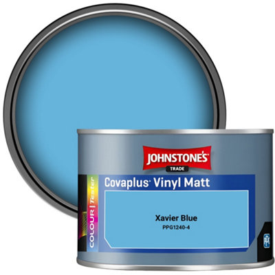 Johnstone's Trade Covaplus Vinyl Matt Walls & Ceilings Emulsion Paint Xavier Blue (Ppg1240-4) 350Ml Tester Pot from B&Q