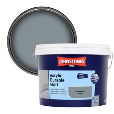 B&Q -  Acrylic Durable Matt Walls & Ceilings Emulsion Paint Pachyderm (Ppg1039-4) 10L