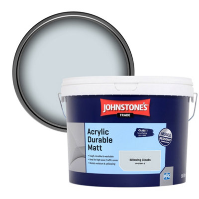 Johnstone's Trade Acrylic Durable Matt Walls & Ceilings Emulsion Paint Billowing Clouds (Ppg1041-3) 10L from B&Q