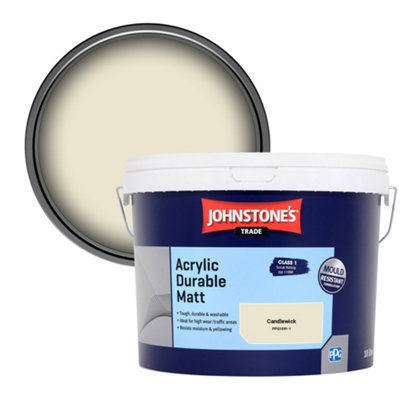 B&Q -  Acrylic Durable Matt Walls & Ceilings Emulsion Paint Candlewick (Ppg1091-1) 10L