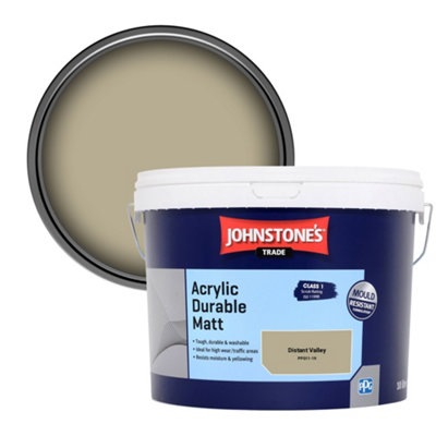 Johnstone's Trade Acrylic Durable Matt Walls & Ceilings Emulsion Paint Distant Valley (Ppg11-19) 10L from B&Q