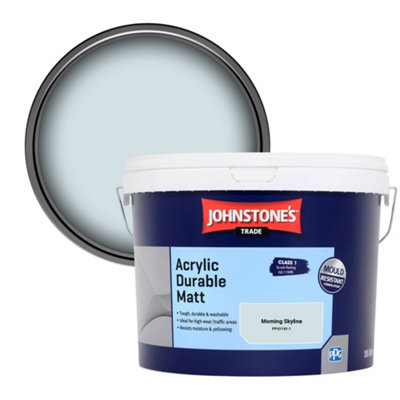 Johnstone's Trade Acrylic Durable Matt Walls & Ceilings Emulsion Paint Morning Skyline (Ppg1161-1) 10L from B&Q