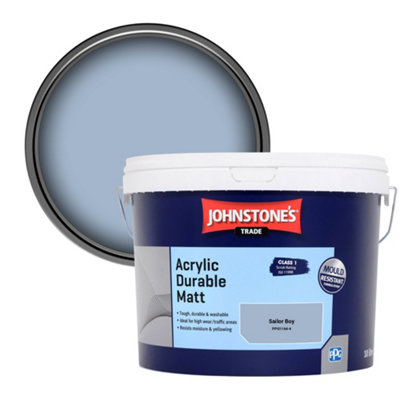 B&Q -  Acrylic Durable Matt Walls & Ceilings Emulsion Paint Sailor Boy (Ppg1164-4) 10L