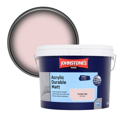Johnstone's Trade Acrylic Durable Matt Walls & Ceilings Emulsion Paint Frosted Tulip (Ppg1188-2) 10L from B&Q