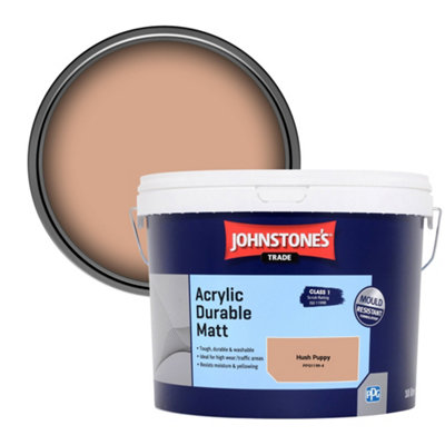 Johnstone's Trade Acrylic Durable Matt Walls & Ceilings Emulsion Paint Hush Puppy (Ppg1199-4) 10L from B&Q