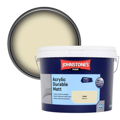 Johnstone's Trade Acrylic Durable Matt Walls & Ceilings Emulsion Paint Soleil (Ppg12-27) 10L from B&Q