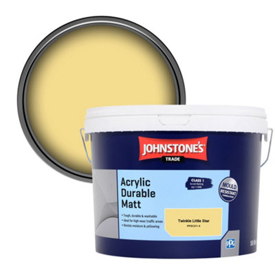 Johnstone's Trade Acrylic Durable Matt Walls & Ceilings Emulsion Paint Twinkle Little Star (Ppg1211-4) 10L from B&Q