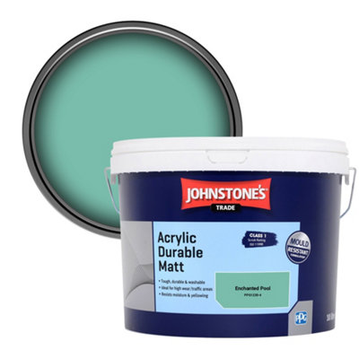 Johnstone's Trade Acrylic Durable Matt Walls & Ceilings Emulsion Paint Enchanted Pool (Ppg1230-4) 10L from B&Q
