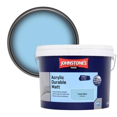 B&Q -  Acrylic Durable Matt Walls & Ceilings Emulsion Paint Ocean Skies (Ppg1240-3) 10L