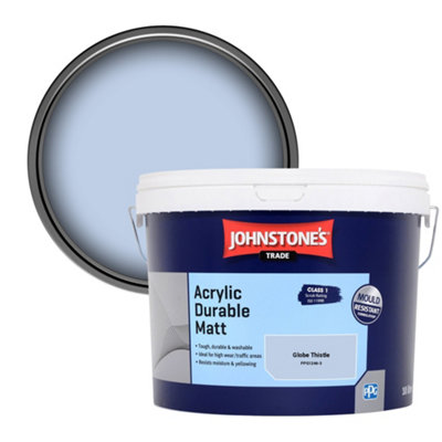 Johnstone's Trade Acrylic Durable Matt Walls & Ceilings Emulsion Paint Globe Thistle (Ppg1246-3) 10L from B&Q