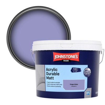 Johnstone's Trade Acrylic Durable Matt Walls & Ceilings Emulsion Paint Grape Arbor (Ppg1247-5) 10L from B&Q