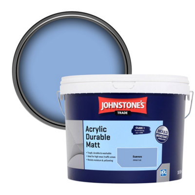 Johnstone's Trade Acrylic Durable Matt Walls & Ceilings Emulsion Paint Suenos (Ppg17-01) 10L from B&Q