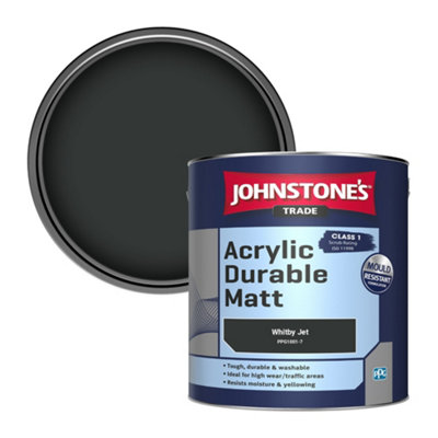 Johnstone's Trade Acrylic Durable Matt Walls & Ceilings Emulsion Paint Whitby Jet (Ppg1001-7) 2.5L from B&Q