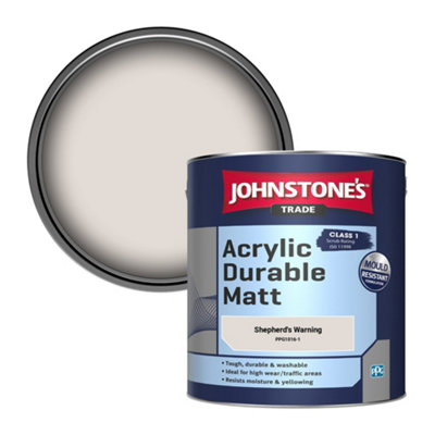 B&Q -  Acrylic Durable Matt Walls & Ceilings Emulsion Paint Shepherd's Warning (Ppg1016-1) 2.5L