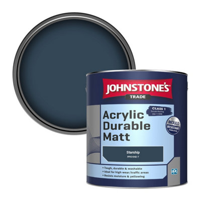 B&Q -  Acrylic Durable Matt Walls & Ceilings Emulsion Paint Starship (Ppg1042-7) 2.5L