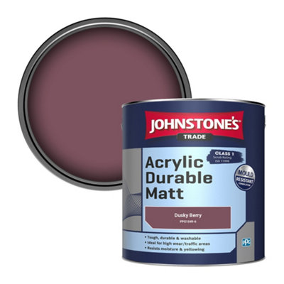 Johnstone's Trade Acrylic Durable Matt Walls & Ceilings Emulsion Paint Dusky Berry (Ppg1049-6) 2.5L from B&Q
