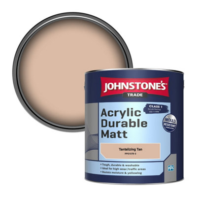 Johnstone's Trade Acrylic Durable Matt Walls & Ceilings Emulsion Paint Tantalizing Tan (Ppg1070-3) 2.5L from B&Q