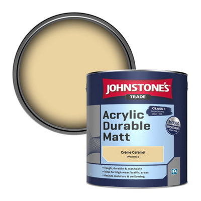 Johnstone's Trade Acrylic Durable Matt Walls & Ceilings Emulsion Paint Crème Caramel (Ppg1106-2) 2.5L from B&Q
