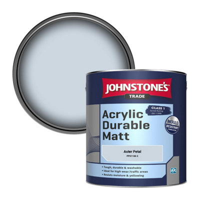 Johnstone's Trade Acrylic Durable Matt Walls & Ceilings Emulsion Paint Aster Petal (Ppg1166-2) 2.5L from B&Q