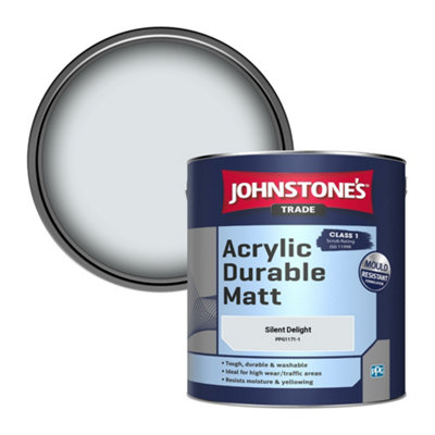 Johnstone's Trade Acrylic Durable Matt Walls & Ceilings Emulsion Paint Silent Delight (Ppg1171-1) 2.5L from B&Q