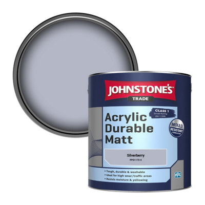 B&Q -  Acrylic Durable Matt Walls & Ceilings Emulsion Paint Silverberry (Ppg1173-4) 2.5L
