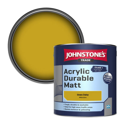 Johnstone's Trade Acrylic Durable Matt Walls & Ceilings Emulsion Paint Grass Daisy (Ppg1215-6) 2.5L from B&Q