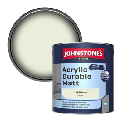 Johnstone's Trade Acrylic Durable Matt Walls & Ceilings Emulsion Paint Lily Blossom (Ppg1220-1) 2.5L from B&Q