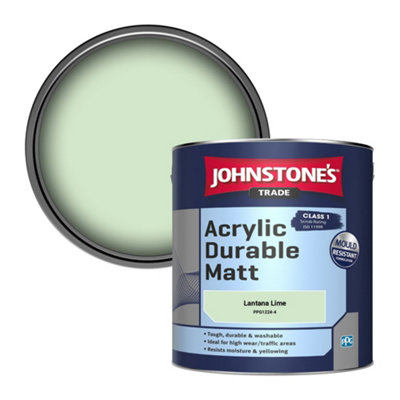 B&Q -  Acrylic Durable Matt Walls & Ceilings Emulsion Paint Lantana Lime (Ppg1224-4) 2.5L