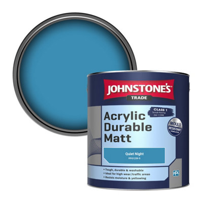 B&Q -  Acrylic Durable Matt Walls & Ceilings Emulsion Paint Quiet Night (Ppg1239-5) 2.5L
